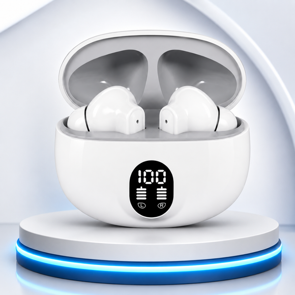 TWS Wireless Bluetooth Earbuds with LED Display & Charging Case