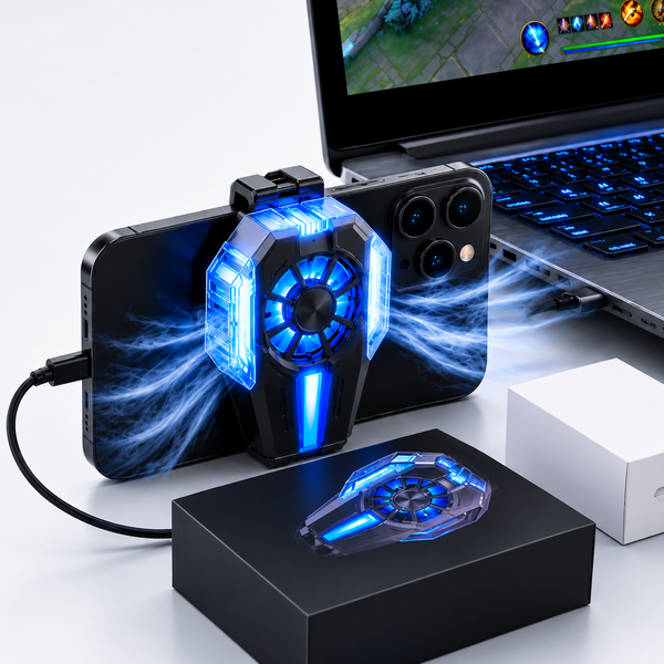RGB Magnetic Mobile Phone Cooling Fan – Ultra Silent Gaming Cooler for Smartphones